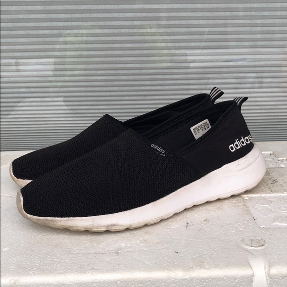 Adidas Cloudfoam Lite Racer Women’s Black Slip-On Sneakers Size 9.5 - Picture 1 of 16